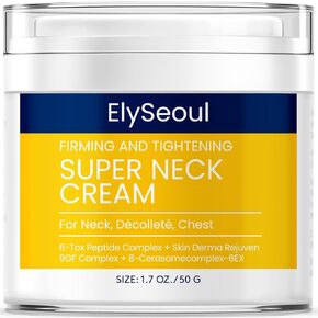 Korean Skin Care Neck Cream, Skin Tightening Cream, Neck Firming Cream Improves Skin Elasticity and Reduce Neck Lines, Anti Aging Moisturizer for Neck & Décolleté - Day & Night Skin Firming and Tightening Lotion 1.7 FL OZ