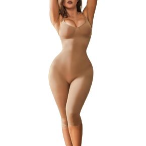 Tummy Control Bodysuits Full Body Suit Shapewear One Piece Capri Jumpsuits for Women