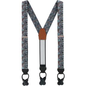Trafalgar Men's Enzo Exploded Floral Silk Button End Braces