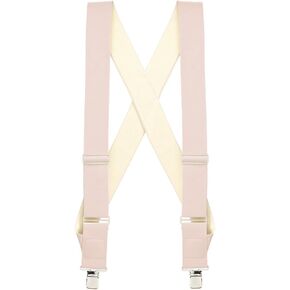 Side-Clip Undergarment Suspenders - 2-Inch Wide Soft Elastic - X-Back - Gator Clip - 3 Sizes