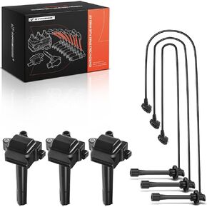 A-Premium 3 Ignition Coils with 3 Wire Compatible with Toyota Camry 1996-2001, Sienna 1998-2000, Avalon 1996-1999, Solara 1999-2003 & Lexus ES300 1996-2001, 3.0L