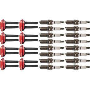 TRQ Ignition Kit Coil Coil Sparks توافق مع 09-21 Chrysler 09-22 Dodge Jeep 11-21 RAM