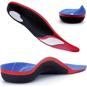 Plantar Fasciitis Insoles for Women Men Arch Support Insoles for Flat Feet, Heel Spurs & Standing All Day– Orthotics Cushioned Shoe Inserts for Work Boots, Plantar Fasciitis Relief – Gel & Memory Foam