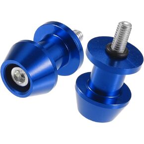 1 Pair Swingarm Spools, 6mm M6x1.0 CNC Swing Arm Spools Sliders Stand Universal for Motorcycle Durable Aluminum Alloy Blue Stable