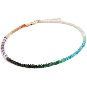 SHASHI Women's Natasha Gemstone Anklet