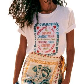 Womens Floral T Shirts Casual Boho Summer Tee Short Sleeve Oversized Beach Outfits Matching Wrap Mini Skirt