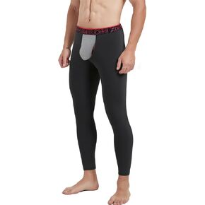 YINYOUYU Men's Running Tights Compression Pants Workout Leggings Long Johns Athletic Base Layer Pant for Sports