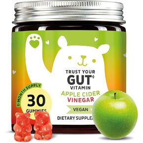 Apple Cider Vinegar Gummy Bears - Metabolism Booster Complex with Vitamin B6, B12, Iodine, Folic Acid - Well-Being & detoxification - Vegan - Balanced Gut (30 Gummies)