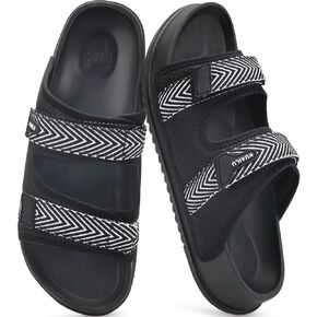 صندل Kuailu Mens غير الرسمي مع قوس العظام المريح Summer Beach Walking Shoes Slides Slies on Idoor Outdoor Outdoor