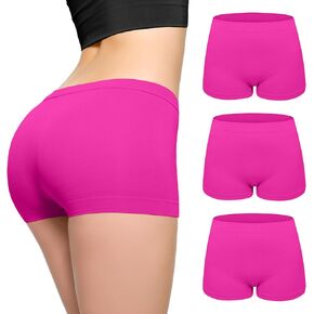 Love My Fashions® Women's BoyShorts Underwear Boxer Briefs for Ladies Seamless Soft biker shorts women Stretch 3 Pack Panties