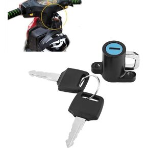 Motorcycle Helmet Lock Kit 1pc Helmet Lock Hanging Hook + 2 Keys Set Aluminum Alloy