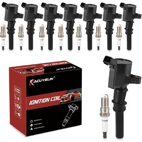 DG508 INSTITION COOL PACK & IRIDIUM SPACK SIPTS متوافقة مع Ford Mustang F150 F250 F350 E150 E250 Lincoln Mercury Expedition 4.6L 5.4L V8 1997-2011 DG508 مجموعات لفائف من 8