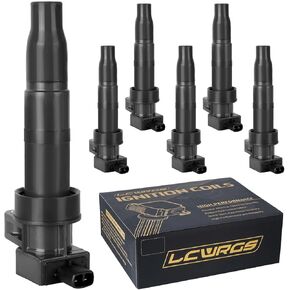 حزم لفائف 6pcs لـ Hyundai Santa Fe Genesis Coupe Sonata Veracruz Azera Kia Sedona Sorento 2007 2008 2008 2010 2012 2014 2014 2015 Ignition Coils 3.8 3.5 3.3 Bumped UF546