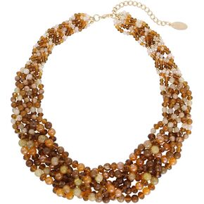 Bocar Necklaces for Women, Multi Layer Statement Collar Beaded Necklace for Women Gift (NK-10698)