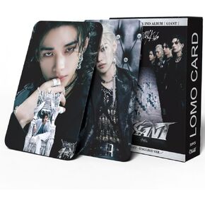 55 PCS Stray Kids Photocards New Album Giant Merch Small Cards, Star Peripheral Felix Li Longfu Lomo Cards