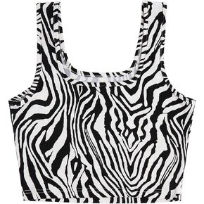 SOLY HUX Women's Graphic Print Spaghetti Strap Casual Summer Workout Cami Crop Tank Tops in Kuwait