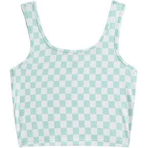SOLY HUX Women's Graphic Print Spaghetti Strap Casual Summer Workout Cami Crop Tank Tops