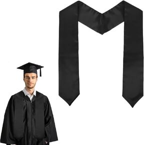 Sublimation Graduation Stole, Plain Sash Class of 2025 Shawl Scarf for Adult, Honor Stole for Grad Accessories