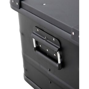 Overland Vehicle Systems Aluminum Box Storage 53QT - Universal Purpose - Heavy Duty Foldable Handles - Heavy Duty Nylon Interior Straps - Boxes are Stackable