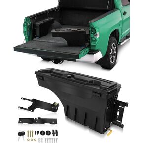 Scitoo Truck Bed Bed Box 180 ° صندوق أدوات الدوران المناسب لفورد F-250 F-350 F-450 Super Duty 2017-2022 الجانب الأيمن الأسود