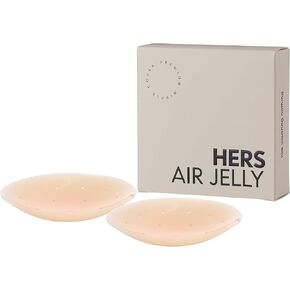 AIRJELLY Nipple Cover - Sticky Adhesive Silicone Nipple Pasties - Reusable Pasty Nipple Covers for Women with Travel Box Cream