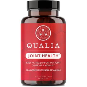 Qualia Joint Health 10 Advanced Joint Health nutrients: denatured Collagen, boswellia, tumeric, Boron, Ginger, L-carnitine. Cartilage Health, Tendon Strength, Healthy Joint Aging (1 Month Supply)
