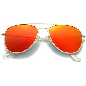Kids Polarized Aviator Sunglasses for Girls Boys Age 3-10, Teens Juniors Classic Aviator Sunglasses 50MM
