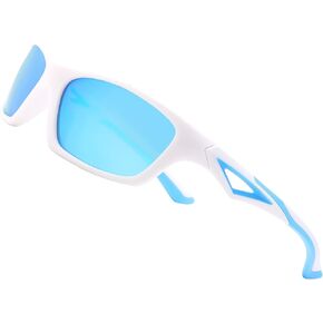 COASION Unbreakable Kids Baseball Sunglasses - Flexible Polarized Sports Sunglasses for Boys Girls Age 2-8