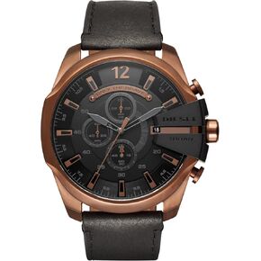 Diesel Men's Mega Chief Brown Leather Watch DZ4401 in Saudi Arabia