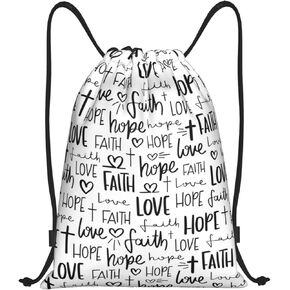 Jesus Drawstring Bags Backpack Bag for Women Men Sport Gym Yoga Travel Backpacks