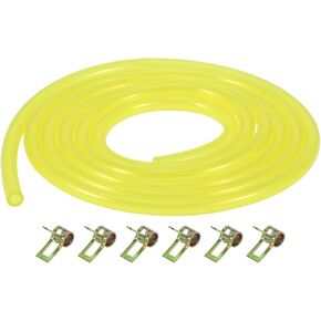 1 Set Universal Petrol Fuel Line Gas Line Pipe Hose Plastic Yellow 3.93ft 1/8"ID 1/5"OD