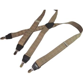Hold-Up Suspender Company Jacquard Series Suspenders for Men X-Back Style with USA Patented Black No-Slip Clips