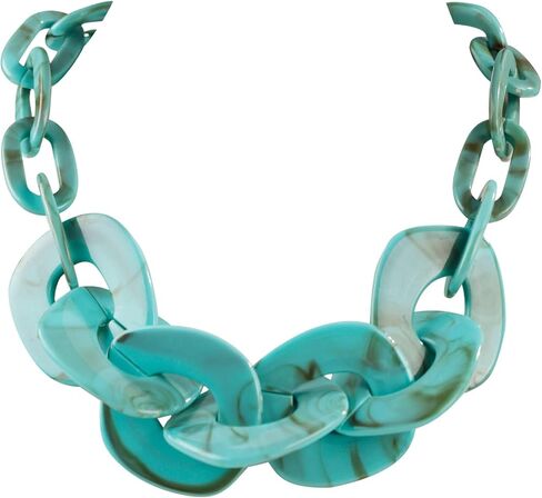 Statement Chunky Acrylic Collar Necklace for Women, Acrylic Chain Link Necklace Jewelry Gifts in Saudi Arabia