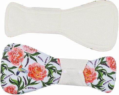 12 Pack Mama Cloth/Menstrual Pads/Reusable Sanitary Pads Panty Liners for Thongs,7 inch Length by 5 inch Width with Wing,Unscented in Saudi Arabia