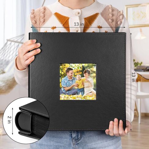 Colemoly Leather Photo Album 4x6 600 Photos Large Capacity Albums Holds 600 Horizontal and Vertical Pictures for Wedding, Graduation, Record Memories(Black, 600 Pockets) in Kuwait