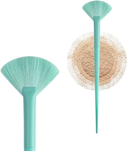 Docolor Fan Brush Face Makeup Brush Professional Highlighting Make Up Brushes Blush Bronzer Cheekbones Brush Soft Cosmetic Tool in Saudi Arabia