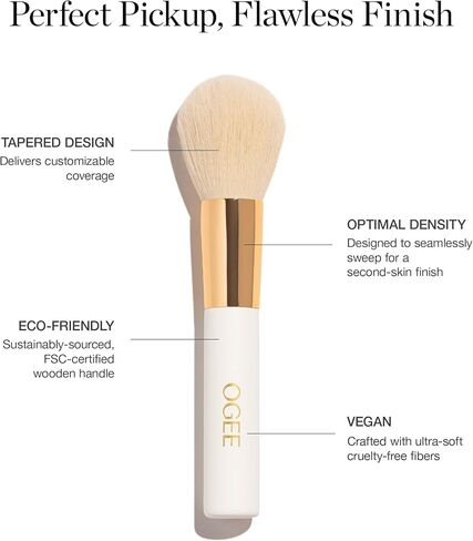 Ogee Blender Brush - Professional Quality, Ultra-Soft Vegan Bristles for Flawless Makeup Application in Saudi Arabia
