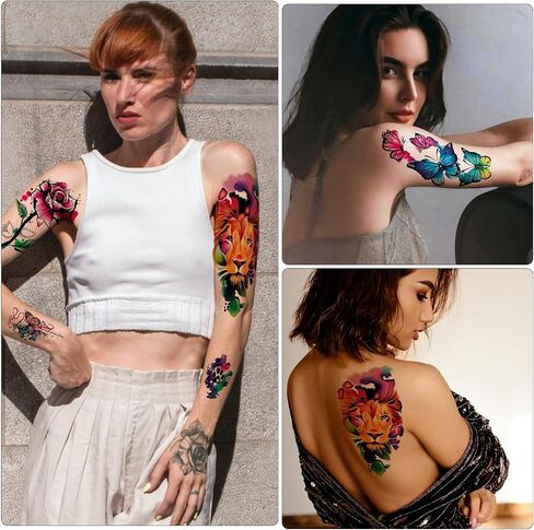 Aresvns Henna Tattoo, 9 Sheets Henna Stickers, Waterproof Brown Henna Tattoo Stickers for Women in Kuwait