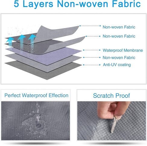 Tire Covers for RV Wheel Set of 4 Non-Woven Wheel Covers Waterproof UV Coating Tire Protectors Universal Fit for RV Trailer Camper Truck Jeep SUV Car Wheel, Fits Tire Diameters 27-29" in Saudi Arabia