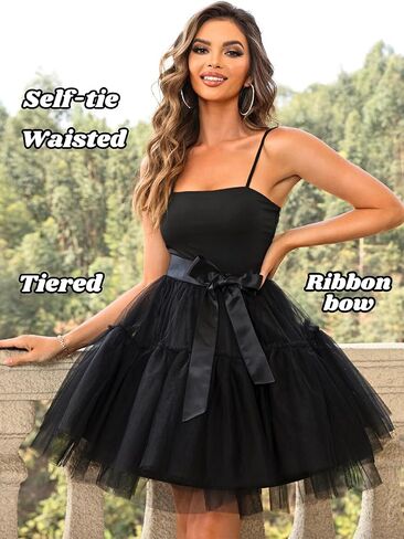 Kaei&Shi Poofy Short Tulle Dress,Spaghetti Strap Semi Formal Dresses for Women,Elegant Birthday Outfit Homecoming Cocktail in Saudi Arabia
