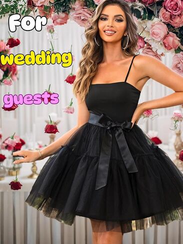 Kaei&Shi Poofy Short Tulle Dress,Spaghetti Strap Semi Formal Dresses for Women,Elegant Birthday Outfit Homecoming Cocktail in Saudi Arabia