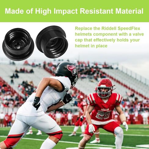 6 PCS Pladder Valve Procks for Riddell Speedflex and Speed ​​LCON خوذة ، مجموعة كاملة من أغطية الصمامات ذات التأثير العالي لسرعة خوذة Speedflex ، ومسامير خوذة واحدة ، ومسامير كرة قدم للشباب والبالغين in Saudi Arabia