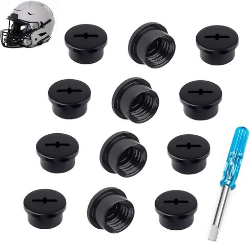 6 PCS Pladder Valve Procks for Riddell Speedflex and Speed ​​LCON خوذة ، مجموعة كاملة من أغطية الصمامات ذات التأثير العالي لسرعة خوذة Speedflex ، ومسامير خوذة واحدة ، ومسامير كرة قدم للشباب والبالغين in Saudi Arabia
