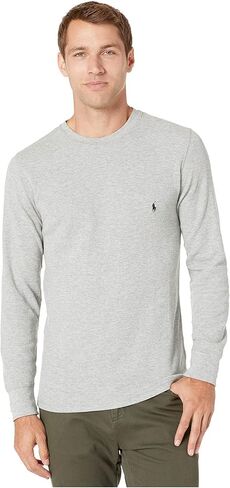 POLO RALPH LAUREN Waffle Long Sleeve Crew Polo Black/Rl2000 Red Pony Print LG in Saudi Arabia
