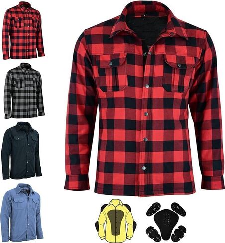 Men's Aramid-Fiber Motorcycle Shirt CE Armor Shirt With Protections Racing Gear Breathable & Adjustable in Kuwait