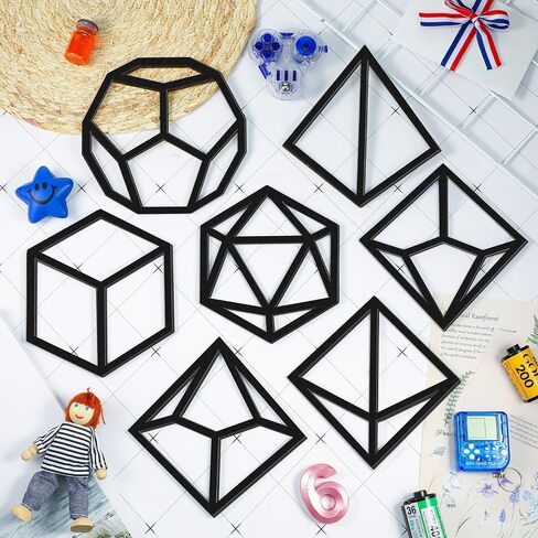 Amyhill 7 Pcs Dice Wall Art Wooden Dice Wall Decor Tavern Wooden Outline Decoration Geometric Home Decor for Bedroom Living Room Teenager Boy Game Room(Black) in Kuwait