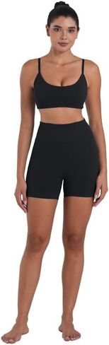 Sunzel Women's Open Back Sports Bra Strapplable Spaghetti Strap سلس منخفض التأثير على التمرين الرياضي صدرية اليوغا مع منصات قابلة للإزالة in Kuwait