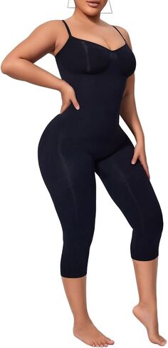 Tummy Control Bodysuits Full Body Suit Shapewear One Piece Capri Jumpsuits for Women in Saudi Arabia
