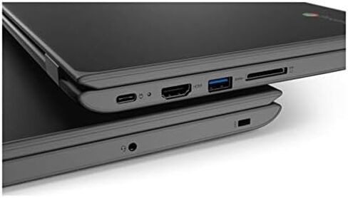 Lenovo 100E Chromebook 2ND Gen Laptop, 11.6" HD (1366 X 768) Display, MediaTek MT8173C Processor, 4GB LPDDR3 RAM, 16GB eMMC TLC SSD, Powervr GX6250, Chrome OS, 81QB000AUS, Black in Saudi Arabia