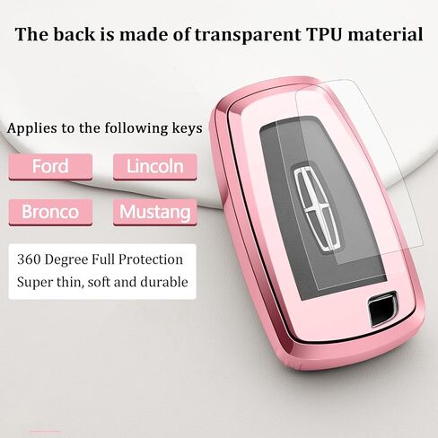 Car Key Fob Cover Compatible with Lincoln and Ford key Case Protector Accessories 2022 2023 2024 2025 Aviator Corsair Nautilus Navigator Bronco Edge Escape Expedition Explorer Maverick Mustang in Saudi Arabia